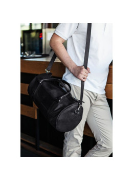 Кожаная сумка Harper черная Crazy Horse Blanknote BN-BAG-14-g-kr