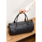 Шкіряна сумка Harper темно-синя краст Blanknote BN-BAG-14-navy-blue - Фотографія № 100