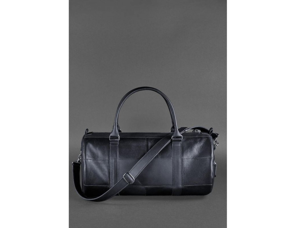Шкіряна сумка Harper темно-синя краст Blanknote BN-BAG-14-navy-blue - Фотографія № 2
