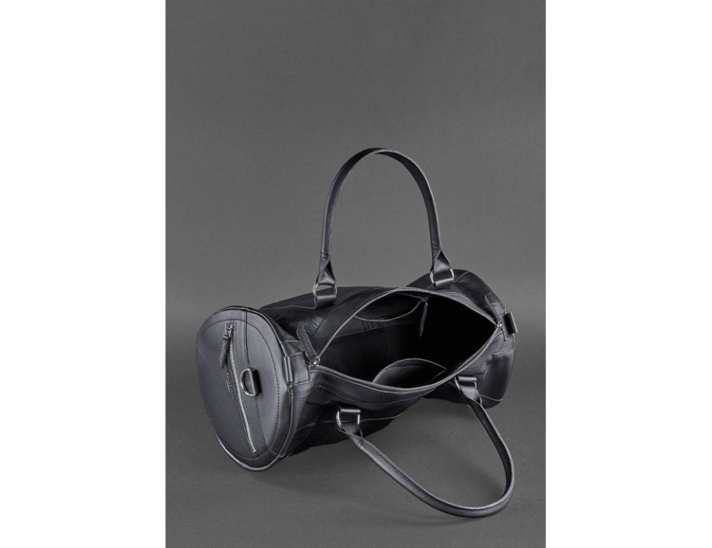 Шкіряна сумка Harper темно-синя краст Blanknote BN-BAG-14-navy-blue - Фотографія № 4