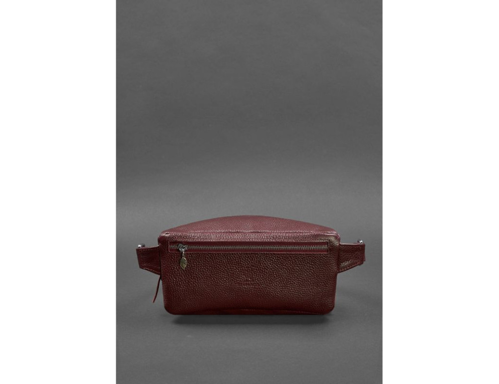 Кожаная женская сумка на пояс Spirit бордовая BN-BAG-15-marsala - Фото № 4