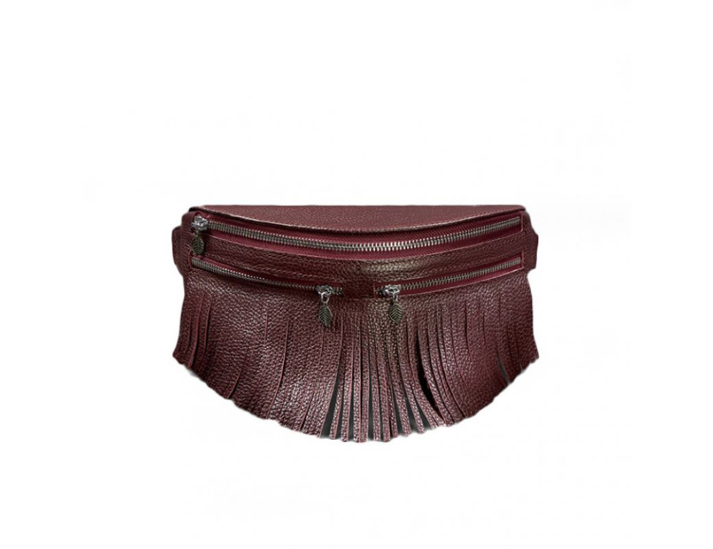 Кожаная женская сумка на пояс Spirit бордовая BN-BAG-15-marsala - Фото № 7