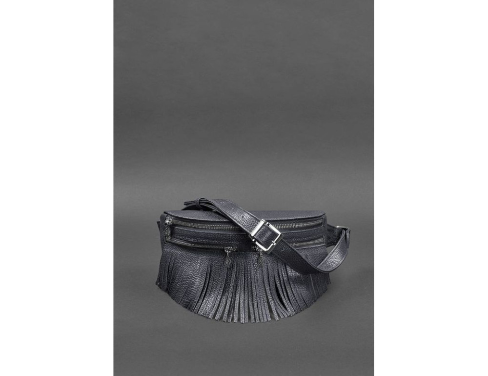 Кожаная женская сумка на пояс Spirit темно-синяя BN-BAG-15-navy - Фото № 2