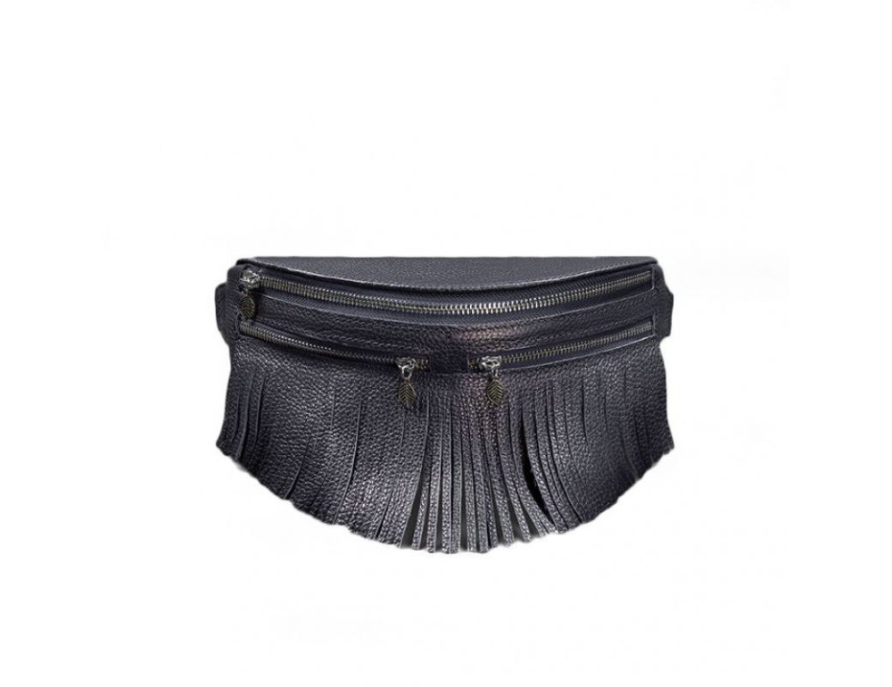 Кожаная женская сумка на пояс Spirit темно-синяя BN-BAG-15-navy - Фото № 7