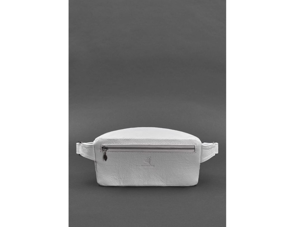 Кожаная женская сумка на пояс Spirit белая BN-BAG-15-white - Фото № 4