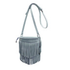 Шкіряна жіноча сумка з бахромою міні-кроссбоді Fleco блакитна BN-BAG-16-blue - Фотографія № 105
