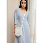 Шкіряна сумка з бахромою міні-кроссбоді Fleco біла Blanknote BN-BAG-16-white - Фотографія № 101