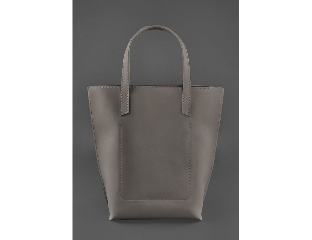 Темно-бежева шкіряна сумка шоппер Blancnote BN-BAG-17-BEIGE - Фотографія № 4
