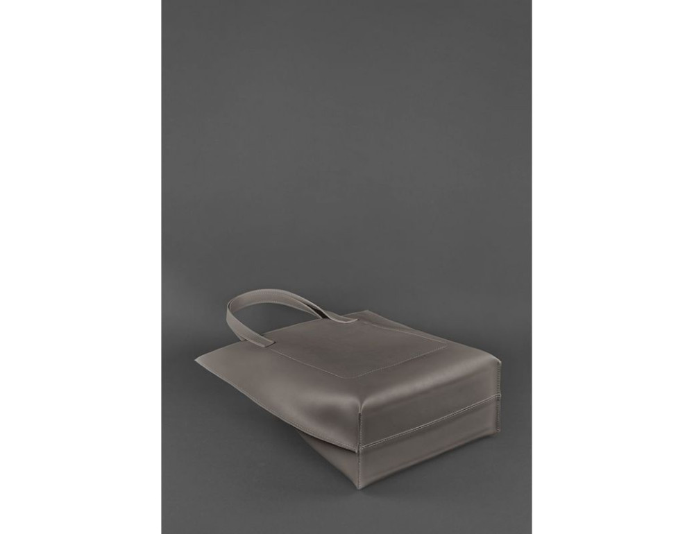 Темно-бежева шкіряна сумка шоппер Blancnote BN-BAG-17-BEIGE - Фотографія № 5