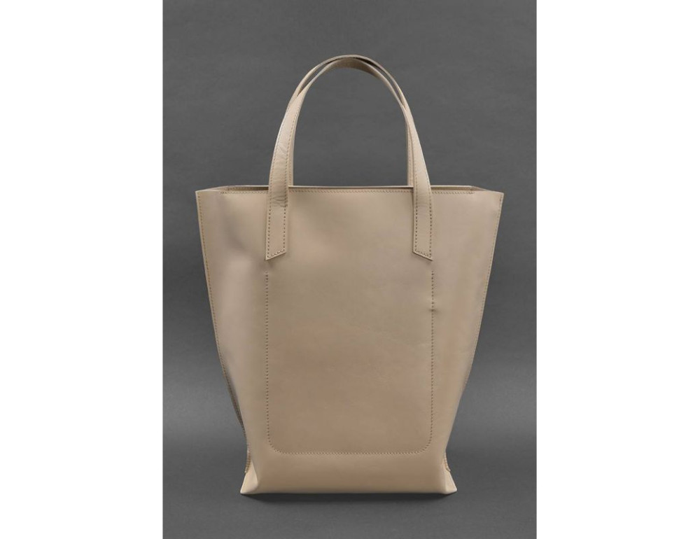 Шкіряна жіноча шкіряна сумка Blancnote BN-BAG-17-light-beige - Фотографія № 3