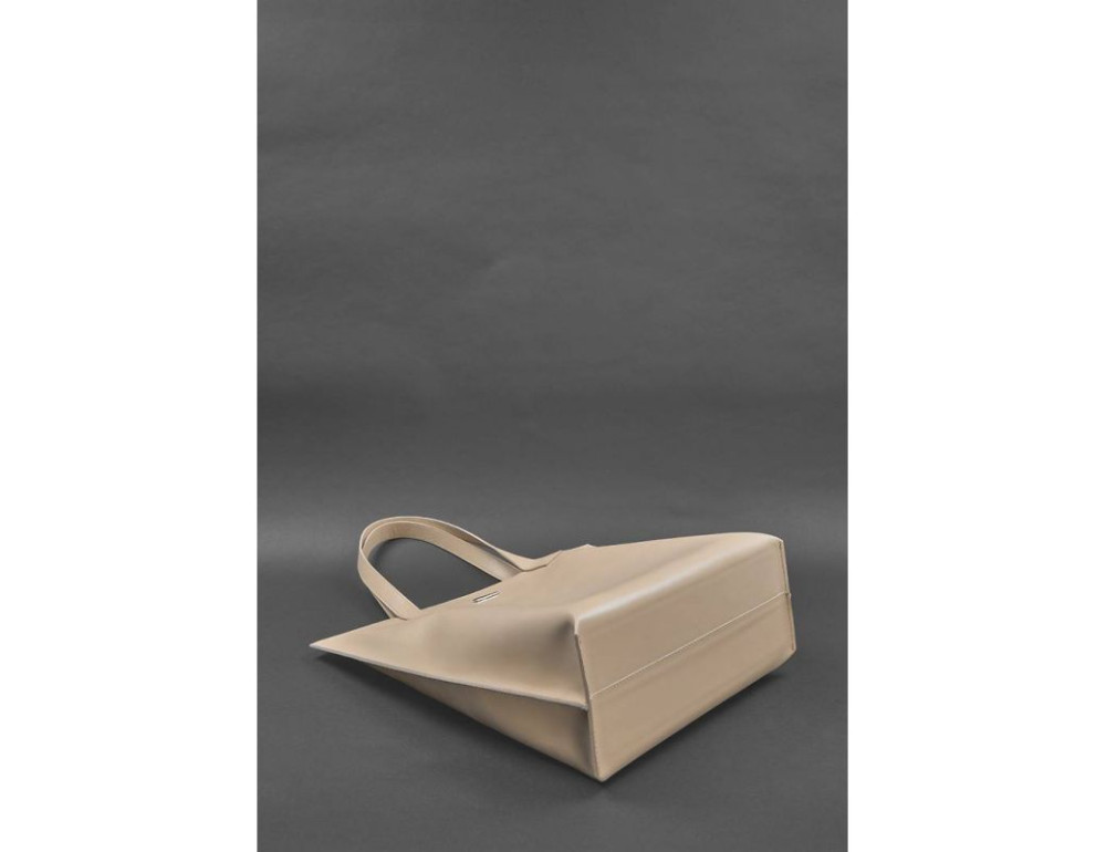 Шкіряна жіноча шкіряна сумка Blancnote BN-BAG-17-light-beige - Фотографія № 4