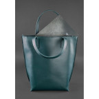 Зелена шкіряна сумка шоппер Blancnote BN-BAG-17-MALACHITE - Фотографія № 102