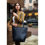 Темно-синя велика шкіряна сумка жіноча BN-BAG-17-NAVY-BLUE - Фотографія № 107