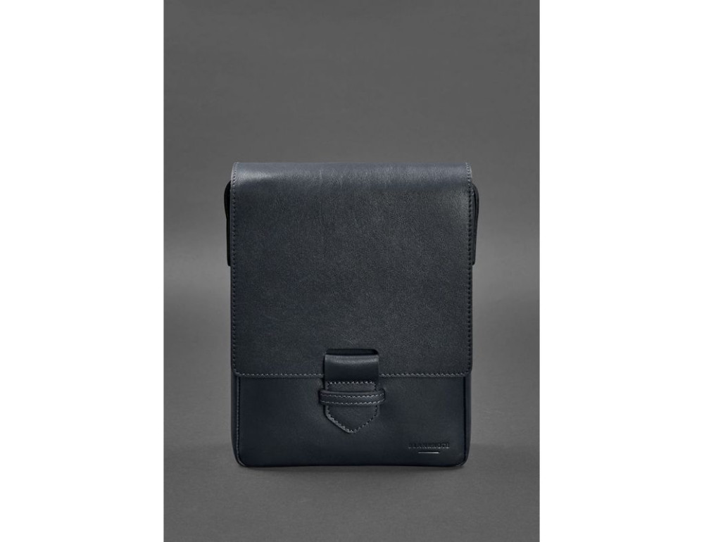 Чоловіча шкіряна сумка-месенджер Esquire синя Blanknote BN-BAG-18-navy-blue - Фотографія № 2