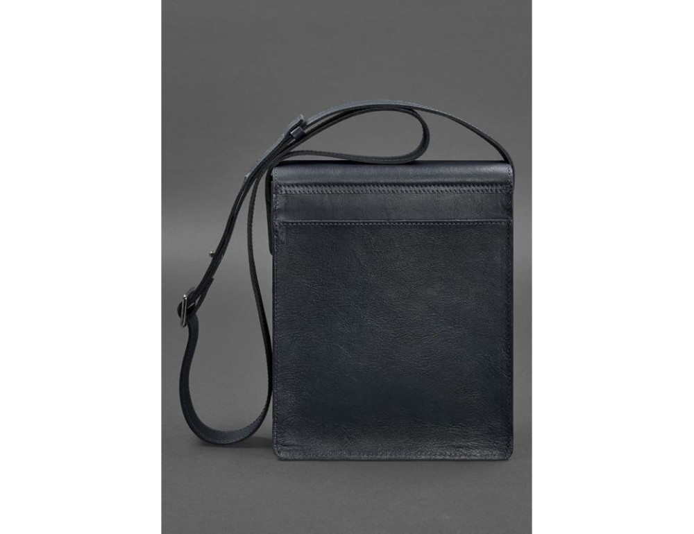 Чоловіча шкіряна сумка-месенджер Esquire синя Blanknote BN-BAG-18-navy-blue - Фотографія № 4