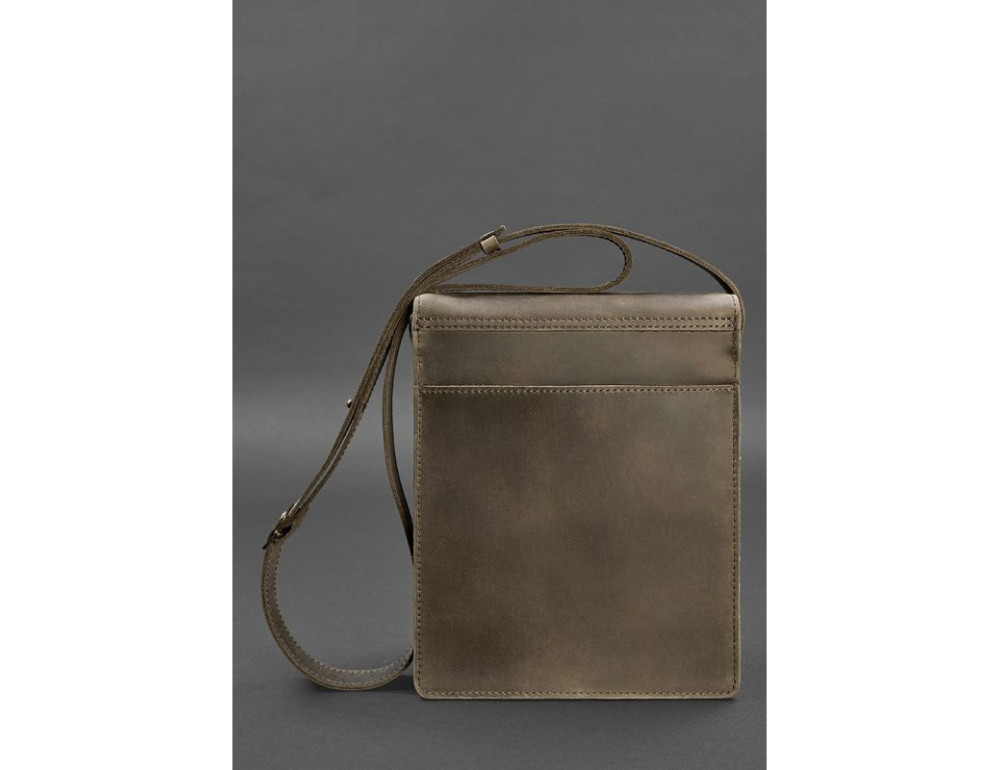 Чоловіча шкіряна сумка-месенджер Esquire темно-коричнева Blanknote BN-BAG-18-o - Фотографія № 3