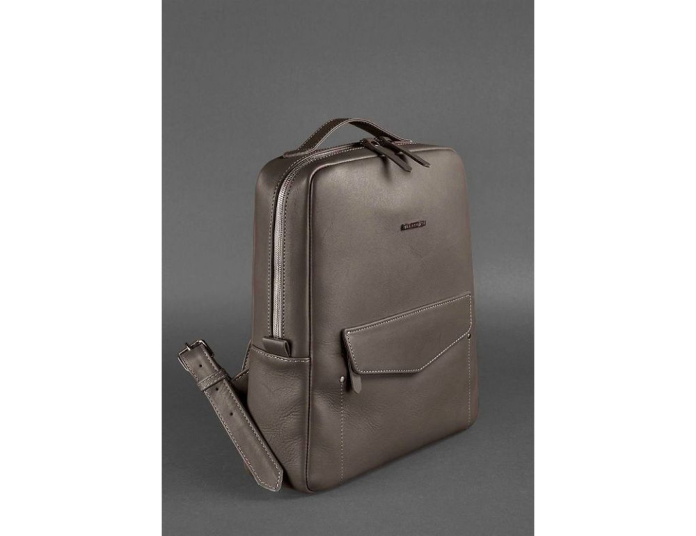 Темно-бежевий жіночий рюкзак зі шкіри Blancnote BN-BAG-19-BEIGE - Фотографія № 3