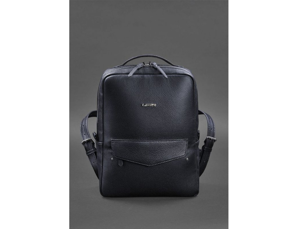 Темно-синій шкіряний рюкзак жіночий Blancnote BN-BAG-19-navy - Фотографія № 2