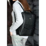 Шкіряний жіночий рюкзак чорного кольору Blanknote НУАР BN-BAG-19-NOIR