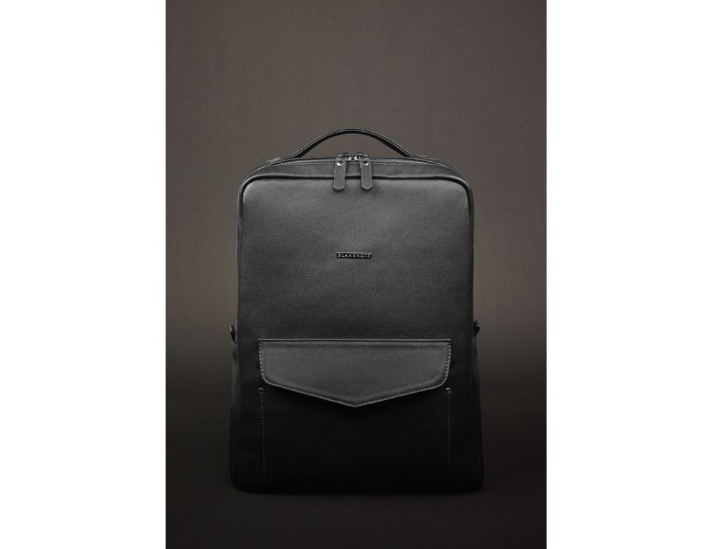 Шкіряний жіночий рюкзак чорного кольору Blanknote НУАР BN-BAG-19-NOIR - Фотографія № 2
