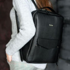 Шкіряний жіночий рюкзак чорного кольору Blanknote НУАР BN-BAG-19-NOIR - Фотографія № 106