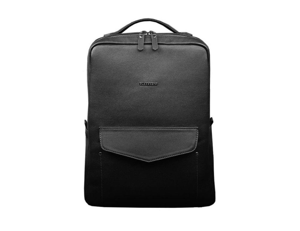 Шкіряний жіночий рюкзак чорного кольору Blanknote НУАР BN-BAG-19-NOIR - Фотографія № 8