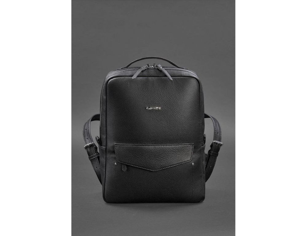 Чорний жіночий шкіряний рюкзак Blancnote BN-BAG-19-ONYX - Фотографія № 2