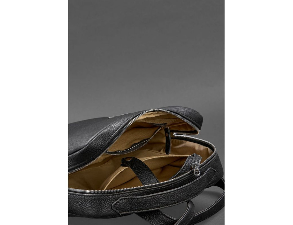 Чорний жіночий шкіряний рюкзак Blancnote BN-BAG-19-ONYX - Фотографія № 5