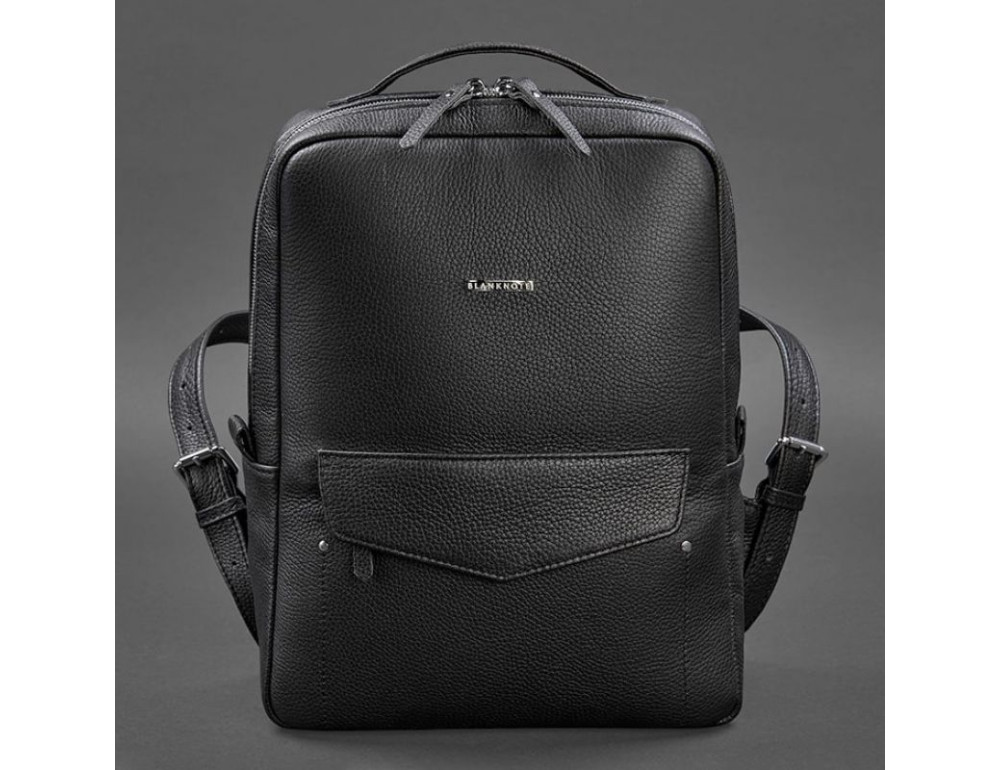 Чорний жіночий шкіряний рюкзак Blancnote BN-BAG-19-ONYX - Фотографія № 6