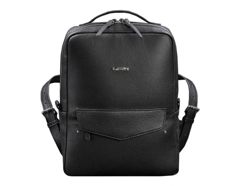 Чорний жіночий шкіряний рюкзак Blancnote BN-BAG-19-ONYX - Фотографія № 7