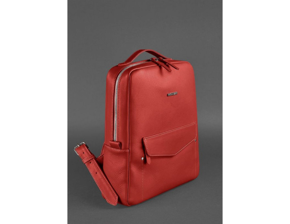 Червоний жіночий рюкзак зі шкіри Blancnote BN-BAG-19-red - Фотографія № 3