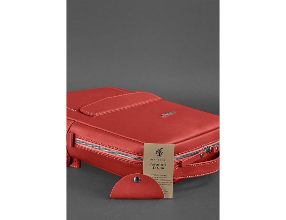 Червоний жіночий рюкзак зі шкіри Blancnote BN-BAG-19-red - Фотографія № 5
