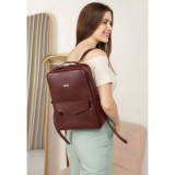 Бордовий жіночий рюкзак з телячої шкіри Blancnote BN-BAG-19-VIN