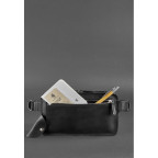 Чорна шкіряна сумка на пояс середня Blancnote BN-BAG-20-G-KR - Фотографія № 103