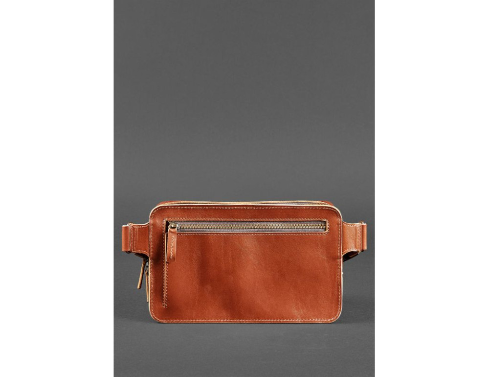 Світло-коричнева шкіряна сумка на пояс Blancnote BN-BAG-20-K - Фотографія № 4