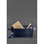 Темно-синя шкіряна сумка на пояс Blanknote BN-BAG-20-navy-blue - Фотографія № 105