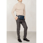 Темно-синя шкіряна сумка на пояс Blanknote BN-BAG-20-navy-blue - Фотографія № 107