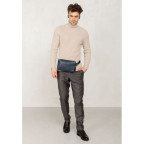 Темно-синя шкіряна сумка на пояс Blanknote BN-BAG-20-navy-blue - Фотографія № 109