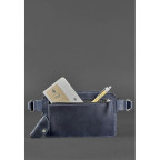 Синя шкіряна сумка на пояс Blancnote BN-BAG-20-NN - Фотографія № 105
