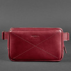 Бордова шкіряна сумка на пояс Blancnote BN-BAG-20-vin - Фотографія № 106