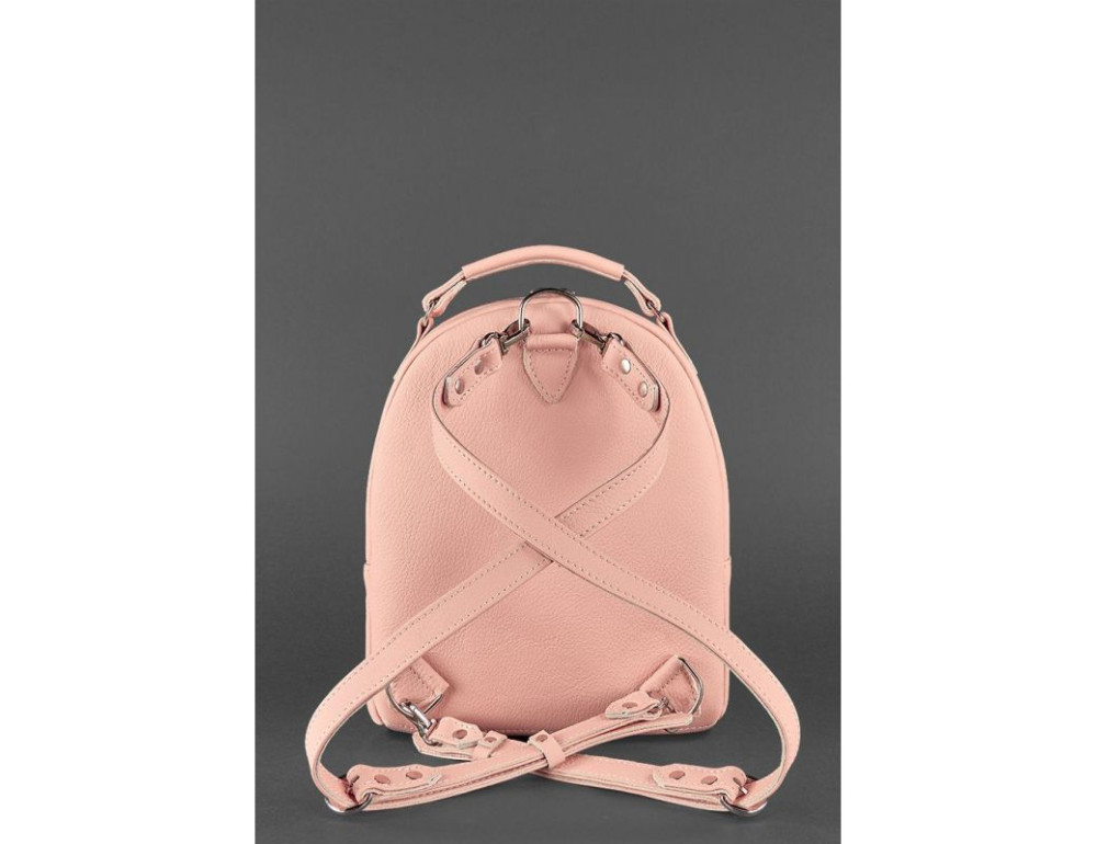 Жіноча шкіряна міні-рюкзак Kylie BN-BAG-22-barbi пудра - Фотографія № 4
