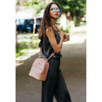 Жіноча шкіряна міні-рюкзак Kylie BN-BAG-22-barbi пудра - Фотографія № 107