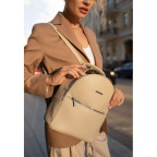 Жіноча шкіряна міні-сумка-рюкзак Kylie BN-BAG-22-crem-brule бежевий - Фотографія № 106