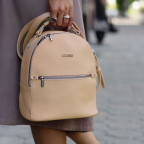 Жіноча шкіряна міні-сумка-рюкзак Kylie BN-BAG-22-crem-brule бежевий - Фотографія № 107