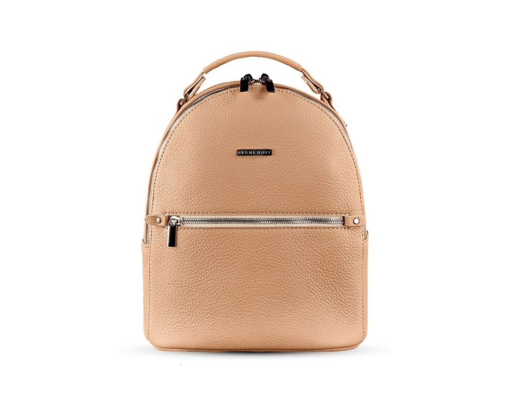 Жіноча шкіряна міні-сумка-рюкзак Kylie BN-BAG-22-crem-brule бежевий - Фотографія № 9
