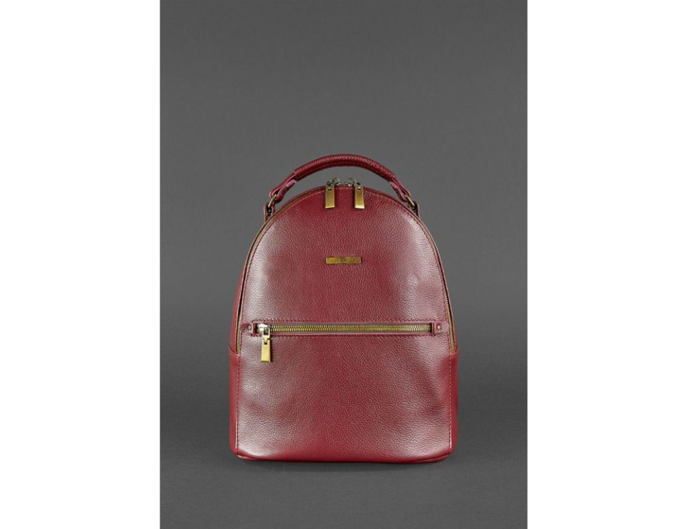 Жіноча шкіряна міні-сумка-рюкзак Kylie BN-BAG-22-marsala Марсала - Фотографія № 2