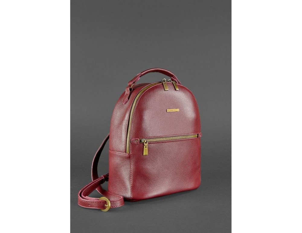Жіноча шкіряна міні-сумка-рюкзак Kylie BN-BAG-22-marsala Марсала - Фотографія № 3