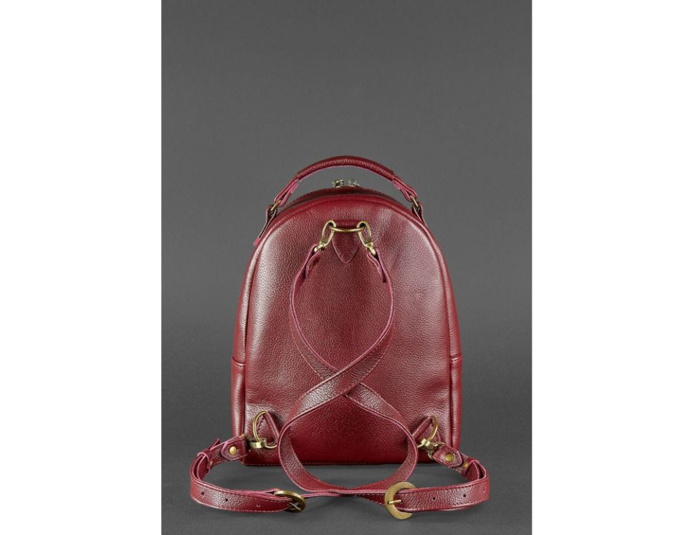 Жіноча шкіряна міні-сумка-рюкзак Kylie BN-BAG-22-marsala Марсала - Фотографія № 4