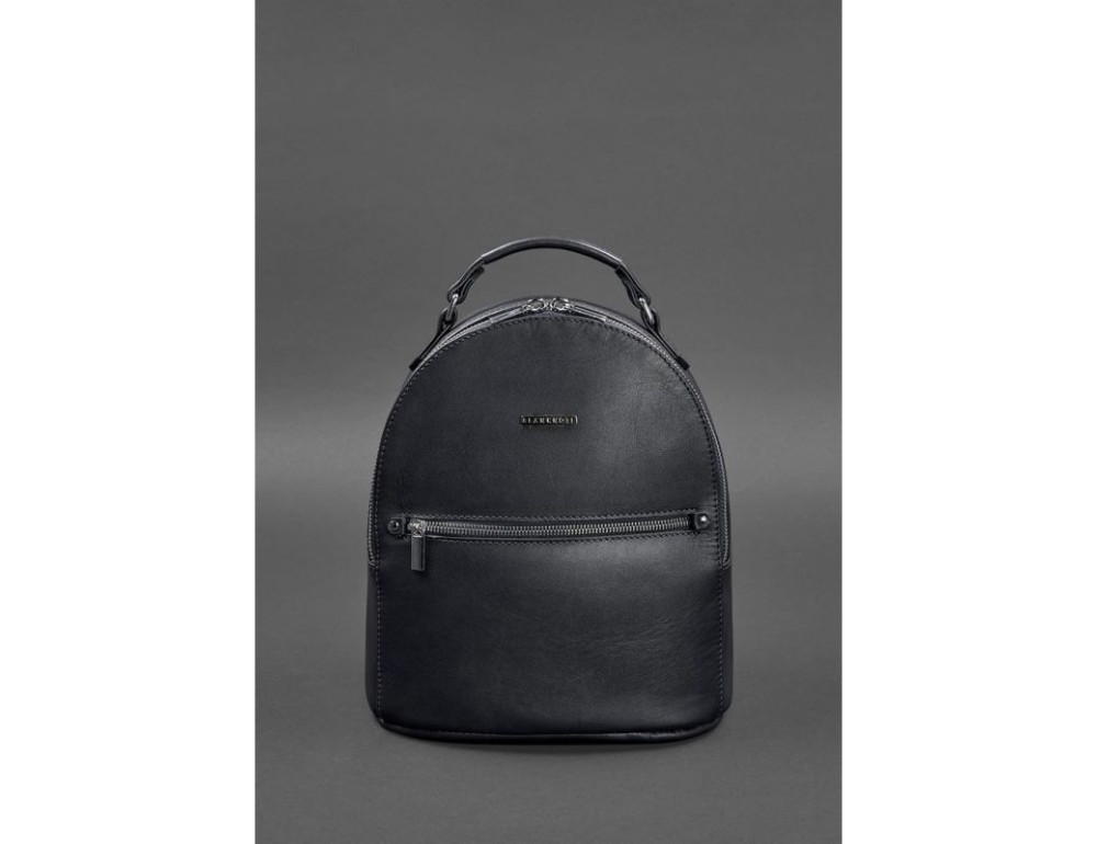 Темно-синій жіночий рюкзак зі шкіри Kylie Blanknote BN-BAG-22-navy-blue - Фотографія № 2