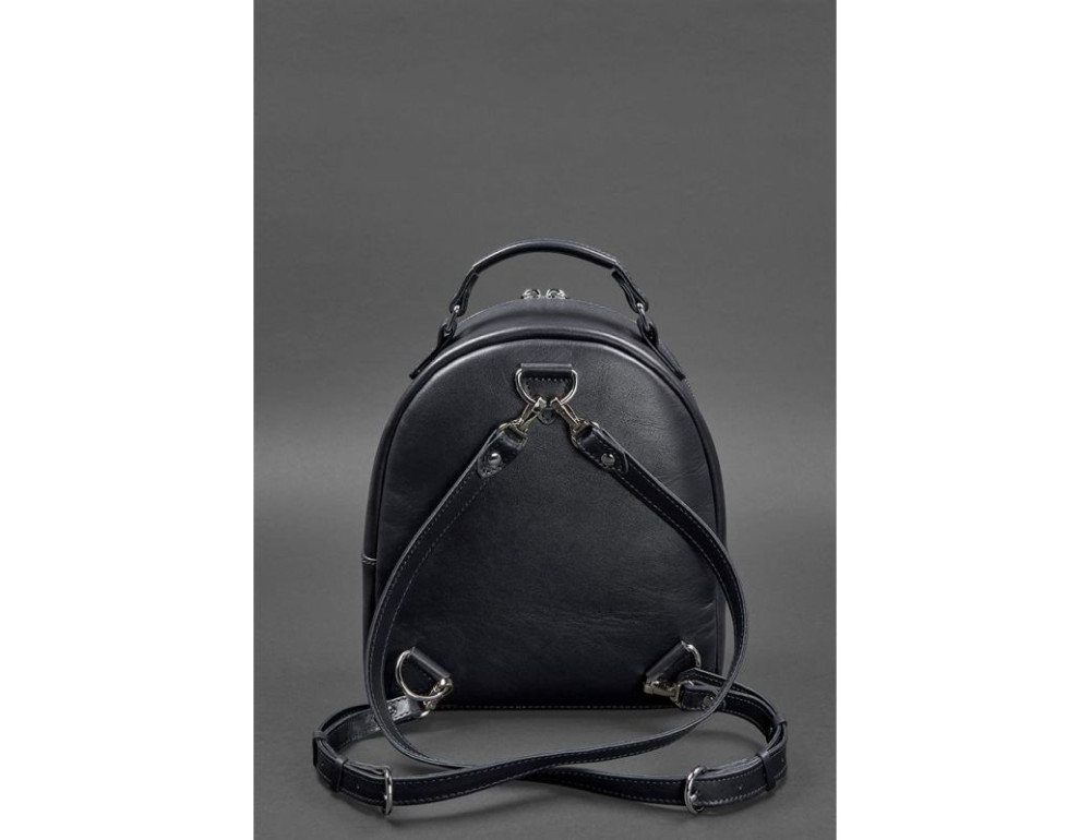 Темно-синій жіночий рюкзак зі шкіри Kylie Blanknote BN-BAG-22-navy-blue - Фотографія № 4